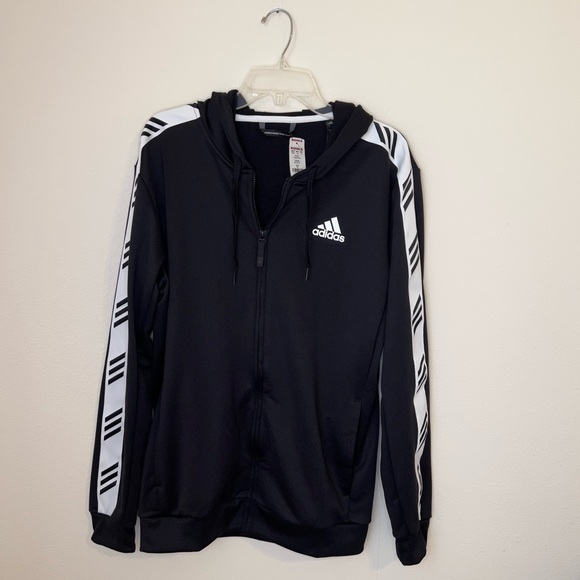 adidas Other - Adidas Basketball Black Full Zip Sweatshirt Hoodie Size: M